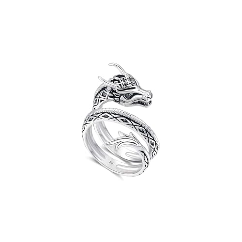 Bague dragon Drakonis Seinerzeit ajustement parfait taille S 52 54 métal hypoallergénique