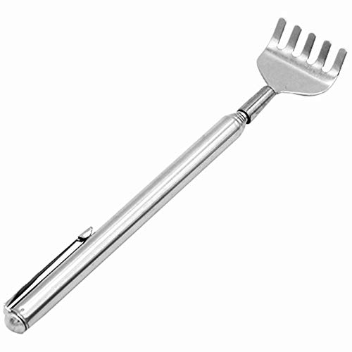 Extendable Telescoping Back Scratcher Stainless Steel Portable Telescopic Extendable Handy Pocket Pen Clip Back Scratcher