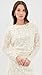 Bailey Rose Women's Sequin Long Sleeve Top, Champagne, L
