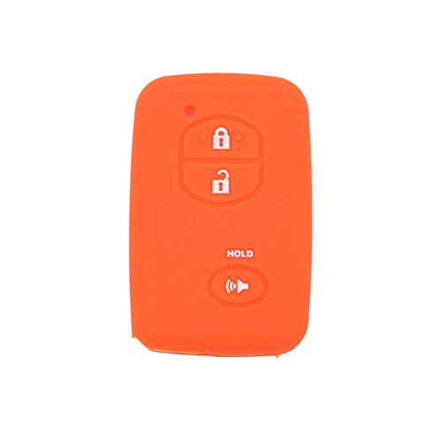 BROVACS Silicone Cover Protector Case Holder Skin Jacket Compatible with TOYOTA 3 Button Smart Remote Key Fob CV2404 Orange - Image 2
