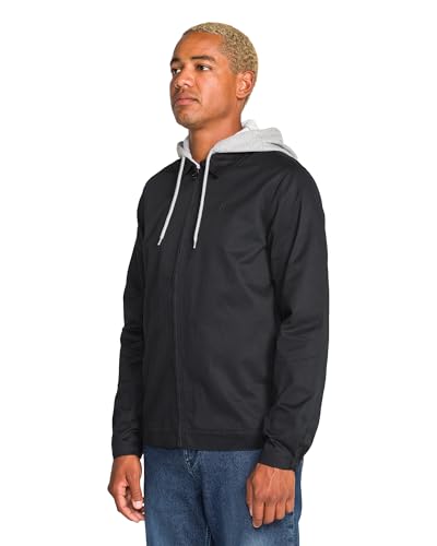 Image of Volcom Men's Rexton Jacket - Modern Fit Lightweight Zip-up Jacket Adjustable Hood, Everyday Outerwear