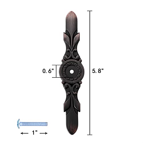Ycsj 10 Pack Oil-Rubbed Bronze Back Plates For Cabinets,5-4/5"Length And Base Diameter 3/5" Bronze Plates For Dresser Drawers,Cabinet Back Plates Oil-Rubbed Bronze #TOP1