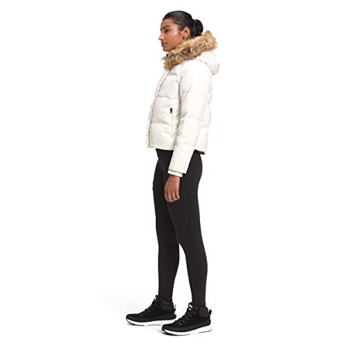 Jaqueta feminina cropped Dealio Down The North Face, branca vintage, 1X