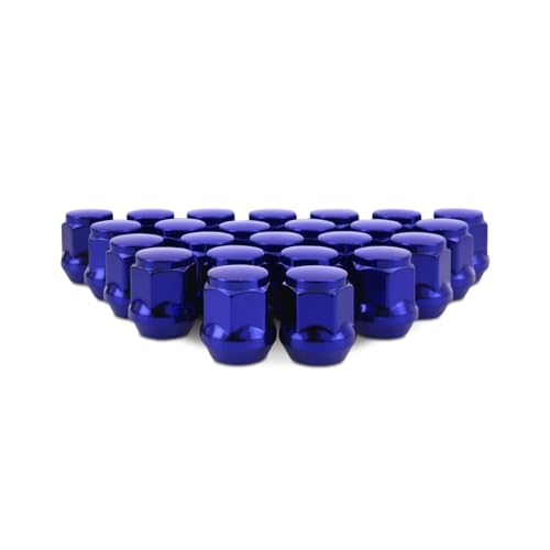 Image of Mishimoto Steel Lug Nuts, M14x1.5, Acorn Seat, 24pc Set, Blue
