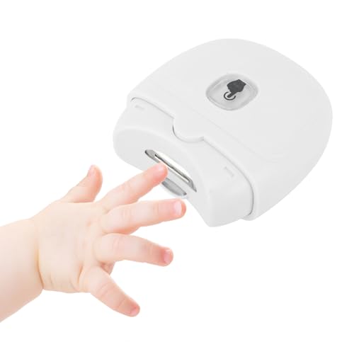YUKERMARB Cortauñas Eléctrico Automático, Luz LED de 2 Velocidades, Carga USB, Cortauñas de Seguridad con Cubierta Protectora, para Bebés, Niños y Adultos (WHITE)