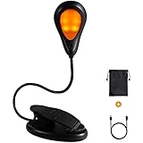 Rechargeable eBook Reading Light, LEDGLE Clip Book Light with 9 Modes, Eye Care Dimmable Book Lamp for Books in Bed at Night, Piano, Orchestra, Bookworms, Craft