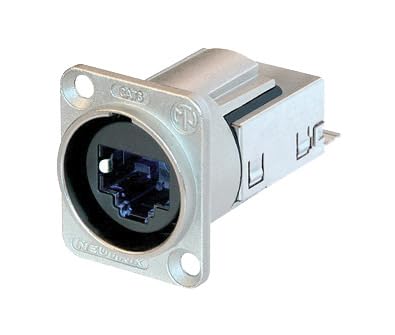NE8FDY-C6 EtherCON Cat 6 Panel-Mount Connector, Metal Housing, Professional Audio-Video
