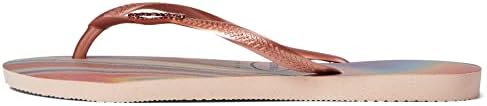 Havaianas Slim Iridescent Flip Flop Sandal Ballet Rose 37/38 Brazil (US Men's 5/6, Women's 7/8) M | Image 3