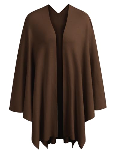 Image of PULI Womens Cross Front Poncho Shawl Wrap Elegant Wedding Formal Gift