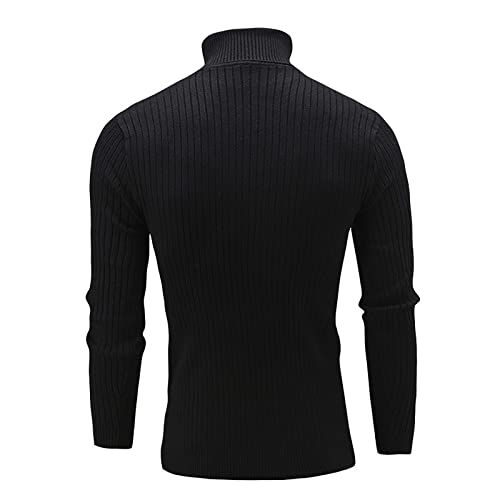 Ymosrh Men's Turtleneck Sweater Slim Fit Lightweight Long Sleeve Casual Knitted Pullover Basic Sweaters Thermal Tops2