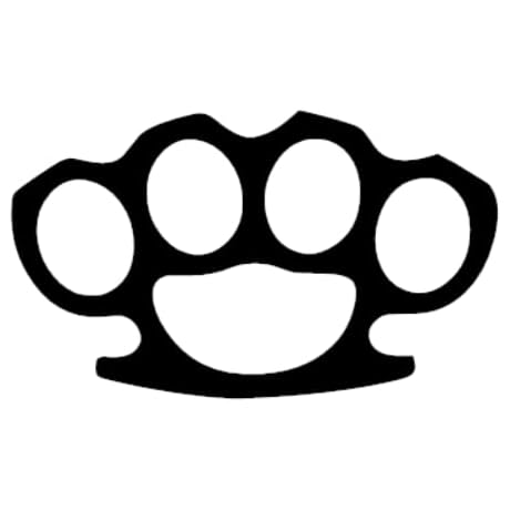 Brass Knuckle Self Defense Decal