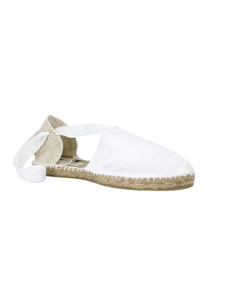 Espadrillas Valenciana piatta in tela e suola in juta (scarpe fatte a mano in Spagna)