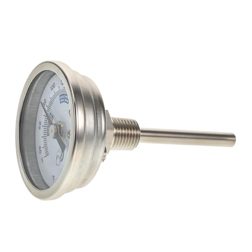 EPIGEIST Termometro Per Vino in Acciaio e Filettatura Per Misurazione Precisa Della Temperatura in Contenitori Per Vino e Fermentazione