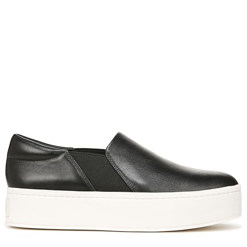 Vince Damskie buty sportowe Warren Slip On Platform, Czarna skóra, 40 EU