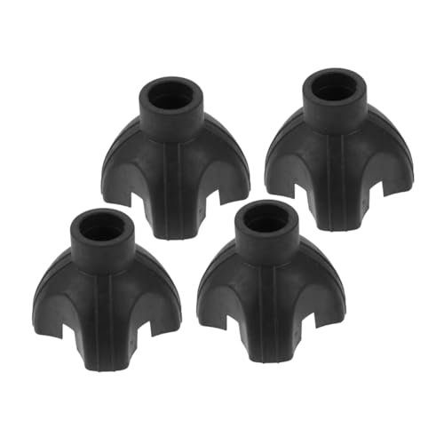 TOVINANNA 4pcs Non-Slip Rubber Replacement Cane Tips Quad Tip for Walking Canes Stability Support for Elderly
