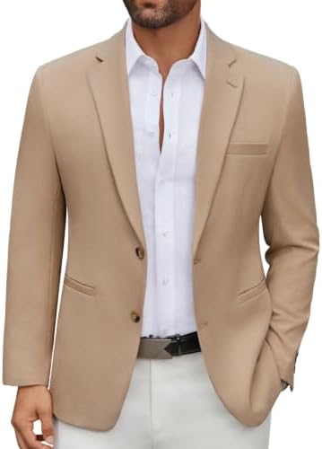 COOFANDY Herren Casual Sakko Sport Freizeit 2 Knöpfe Anzugjacke | Modernes Design,Klassischer Revers,Leichtes atmungsaktives Material,für Business, Hochzeit,Minimalistischer Stil