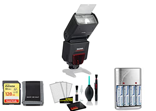 Sigma Ef-610 Dg Super Electronic Flash For Canon Digital Slr Cameras (F18101) - Kit With Batteries + Memory Card #TOP6