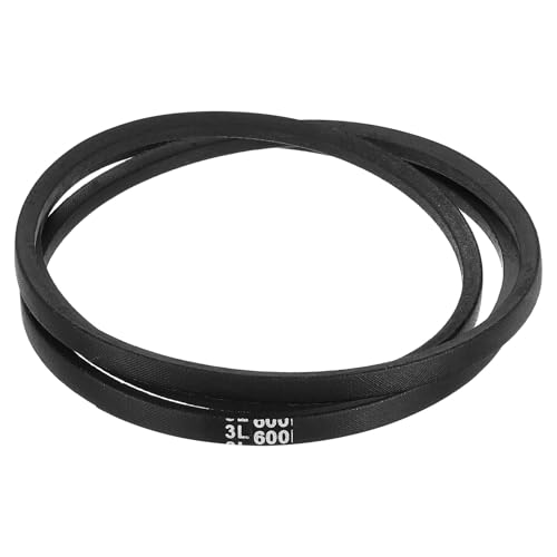uxcell 3L600 Classic Wrapped Rubber V-Belt, 60"(1524mm) Outside Circumference, 3L Profile V Belt 3/8" Width 7/32" Height
