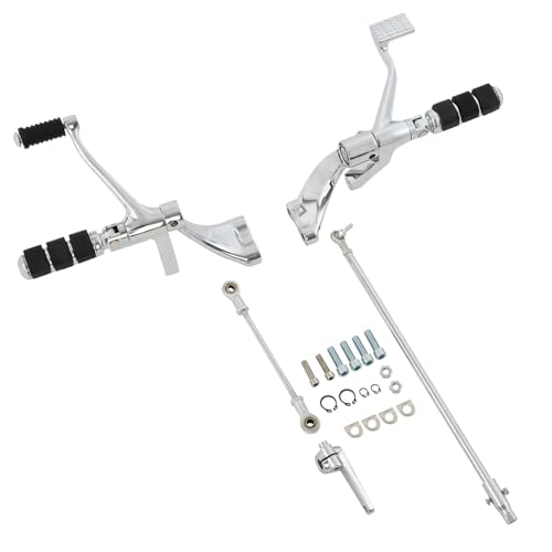ZKSAD Forward Controls Foot Pegs Levers Linkages for Harley Sportster XL 1200 883 2014-2019,Plating