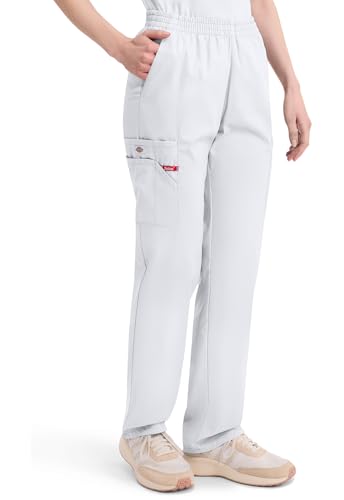 Image of Dickies EDS Signature Scrubs for Women, Elastic Waist Pull-On Cargo Pants for Women in Soft Brushed Poplin - 86106