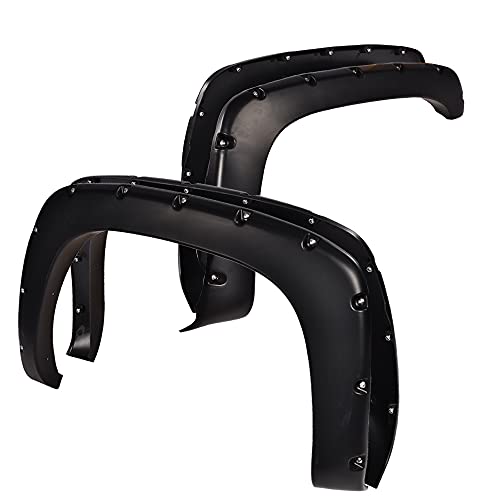 G-PLUS Fender Flares Compatible with 04-08 Ford F150 with 66.0"/67.0"/78.0"/96.0" Bed Length(Not Fit Heritage Models), 07-08 Lincoln Mark LT with 67.0"/78.0" Bed Length Smooth Wheel Protector 4pcs