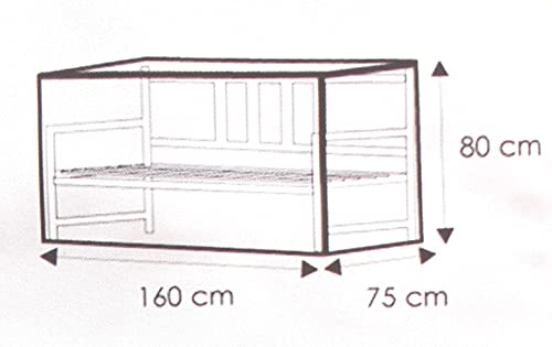 Westerholt Schutzhülle Hülle Schutzhaube für Gartenbank Bank 160x80x75cm transparent 1927