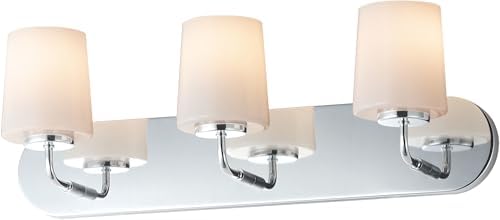 Maxim Lighting 12893WTPC Durham - 3 Light Bath Vanity-8 Inch Tall and 24 Inch Wide, Finish Color: Polished Chrome