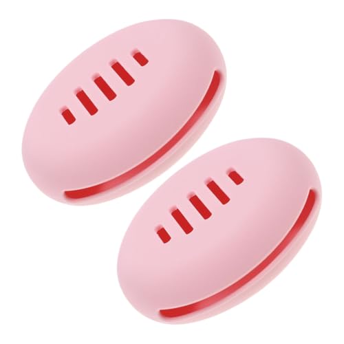 Beavorty 2個 パウダーパフ収納ボックス メイクブラシ トラベルケース 化粧パフケース 磁気スポンジホルダー ビューティースポンジ収納ケース ビューティースポンジホルダー シリカゲル ピンク