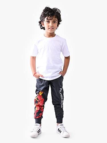 Nap Chief Official Marvel Avengers Printed Joggers for Kids, Cotton Regular Fit Track Pants for Boys & Girls