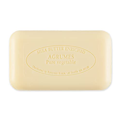 Image of Pre de Provence Artisanal Soap Bar, Natural French Skincare, Enriched with Organic Shea Butter, Quad Milled for Rich, Smooth & Moisturizing Lather, Agrumes, 5.3 Ounce