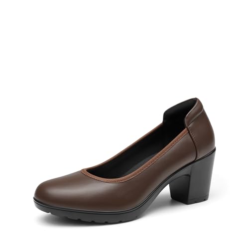 Image of DREAM PAIRS Women's Chunky Round Toe Dress Shoes