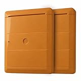 (Pair) Gas and Electric Meter Box Covers - Weather-Resistant Overboxes for DIY Repairs - Protect and Enhance Your Meters - Durable Meter Box Protection - (Brown)