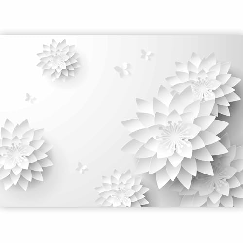 murando - Papier peint panoramique oriental 350x256 cm - Revêtement mural décoration pour chambre salon cuisine - Design unique et moderne - Gris blanc -...