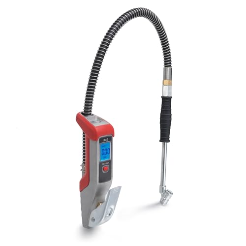 Accufill Professional Digital Tyre Pressure Gauge Air Tyre Inflator with Hose & Twin Push-On Connector LCD Display 261 PSI 18 BAR Die-Cast Aluminum for Truck/Car/Bike