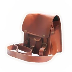 Anshika International Genuine Leather Unisex Sling Messenger Bag (Brown)