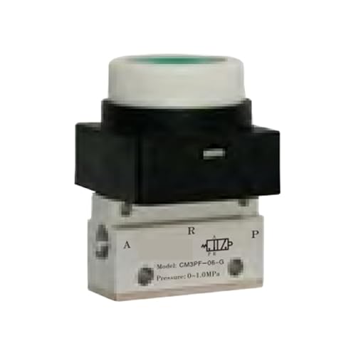 Válvula manual CM3PF de botón plano para control de aire neumático industrial