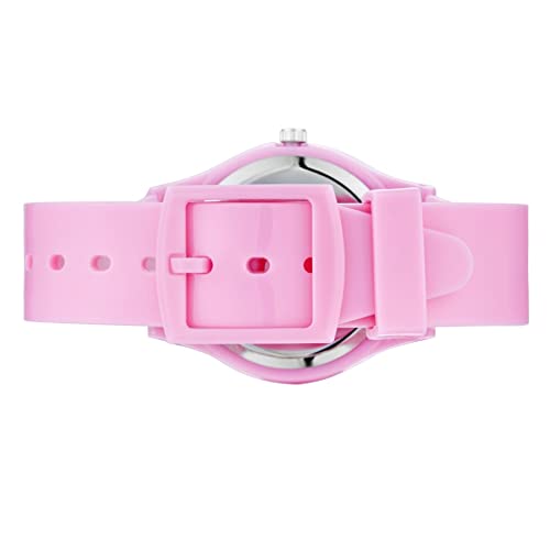 Reloj para niña Moda Lindo Estilo Alpaca Relojes Estudiante Niñas Cuarzo Correa de Caucho Reloj de Pulsera Relojes para niñas (Color : Pink)