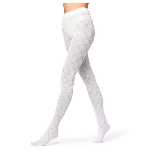 Merry Style Collant Opachi Donna MS 328 60 DEN (Bianco, S)