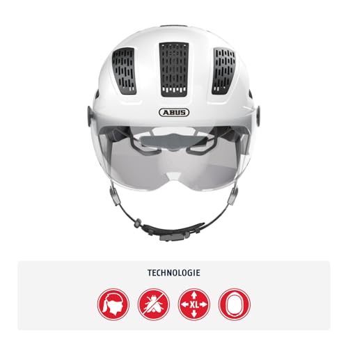Foto von ABUS 86998 Fahrradhelm, Weiß (Polar White), L (56-61 cm​)