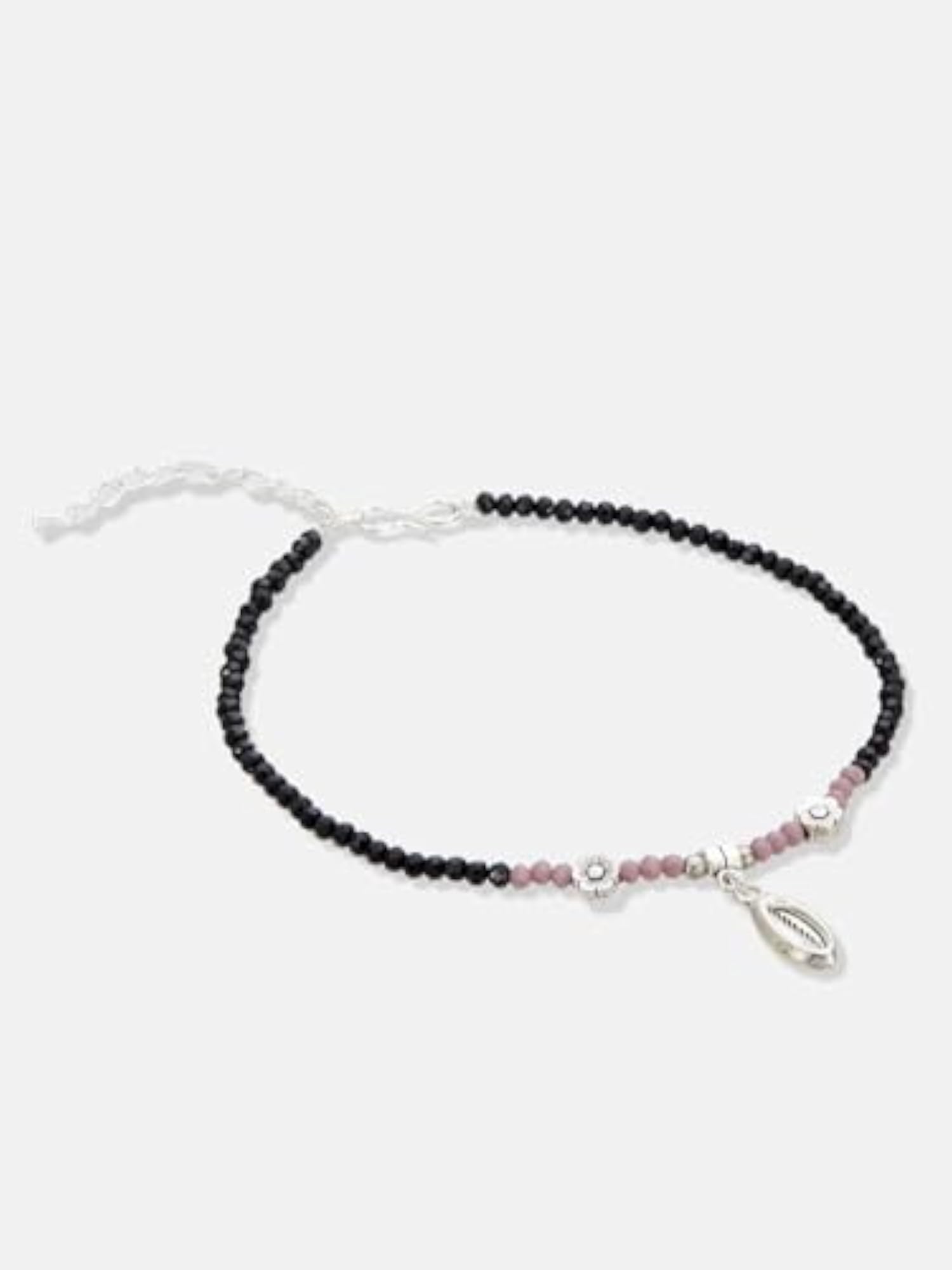 Set of 2 German Silver Plated Floral Shaped Anklets