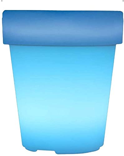 Wlnnes Utomhus upplyst växtkruka LED glödande blomkruka 7 färgglada fjärrkontroll växtkruka kan fixa färger PE vattentät perfekt växtplanterare för barnkammare pool trädgård dekor solros kruka tank