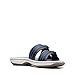 Clarks Cloudsteppers Women's Breeze Piper Slide Sandal, Navy Synthetic, 8 Medium US