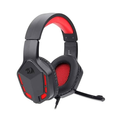 Headset Gamer Redragon Themis 2 Preto e Vermelho P2 Sem LED H220N, UNICO