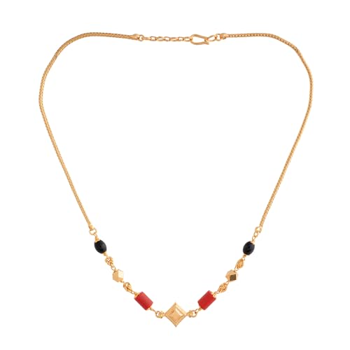 Image of Radha's Creations jewellery GSB mangalorean chain for women one gram gold