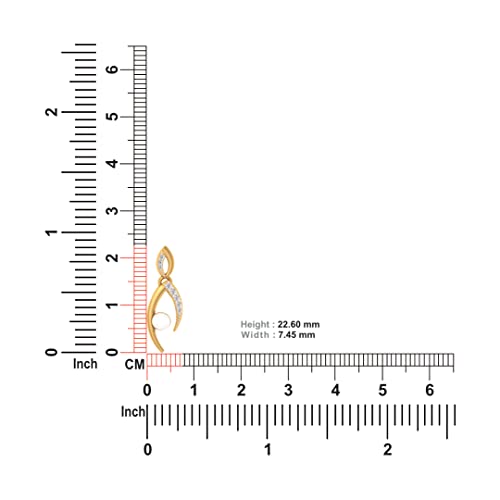 PERRIAN 18k (750) Purity Rose Gold White Gold and Yellow Gold Drop Earrings with Real Diamond in Unique Shape Design for Girls and Women | Birthday Gift for Girls - Image 5