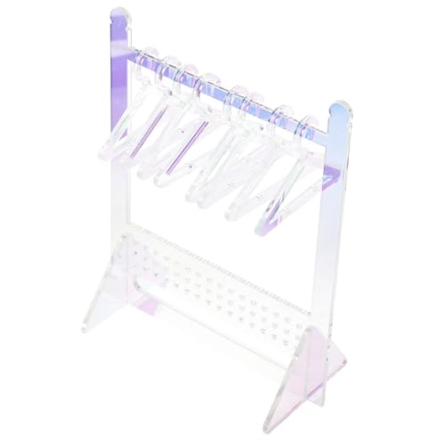 Beaupretty Expositor de Pendientes Acrílico Compacto con Colgadores Extraíbles Base Estable para Pernos y Pendientes Colgantes Organizador Práctico para Joyería y Tiendas