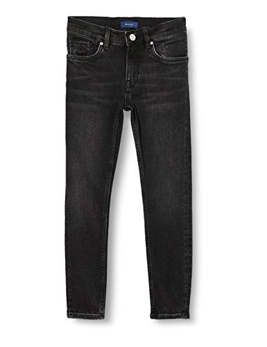 GANT Skinny Jeans Pantalón de Vestir, Black Raw, 146/152 para Hombre