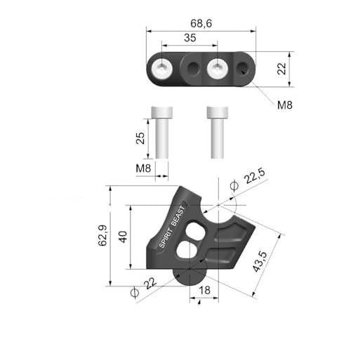 Elevador manillar 22mm para Suzuki Bandit GSF 1250S de 2007 a 2016 4