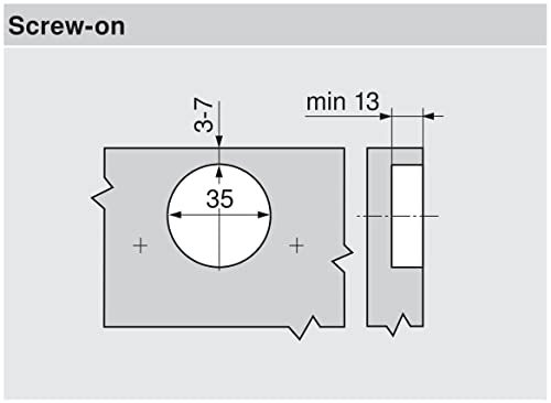 Blum 8 Pcs Clip Top BLUMOTION 110 Degree Standard Hinge Kitchen Cabinet Cupboard Door Hinge 71MB3550, Self-Close Mechanism, Full Overlay, Nickel Finish, Metal, Steel