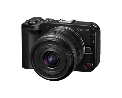 Canon EOS R50 V Mirrorless Camera with RF-S14-30mm F4-6.3 is STM PZ Lens, APS-C Sensor, 24.2MP, Ultra-Wide Zoom, Fast Autofocus, Vlogging & Live Streaming Camera Kit for Content Creators, Black by Canon - Used condition - CA$1499.00